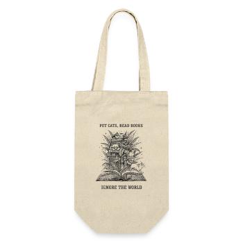 Pet Cats Read Books Ignore The World Cat Book - Gift Bag for Bottles - nature - Front
