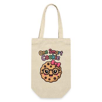 Un Cookie Intelligent - Cookie Intelligent avec des Lunettes - Sac à bouteille - nature - Devant