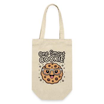 Un Cookie Intelligent - Cookie Intelligent avec des Lunettes - Sac à bouteille - nature - Devant