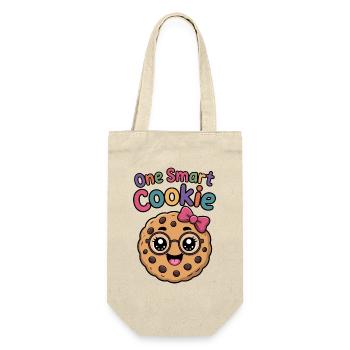Un Cookie Intelligent - Cookie Intelligent avec des Lunettes - Sac à bouteille - nature - Devant