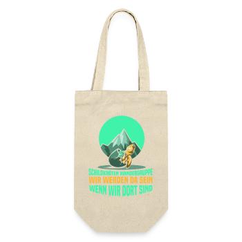 Schildkörten Wandergruppe Wander Bergsteiger - Geschenkbeutel für Flaschen - Natur - Vorne