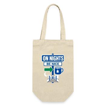 Humour de nuit pour l’infirmier de nuit de Be Nice - Sac à bouteille - nature - Devant