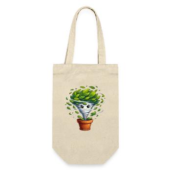 Plants Tornado Swirling Leaves - Gift Bag for Bottles - nature - Front