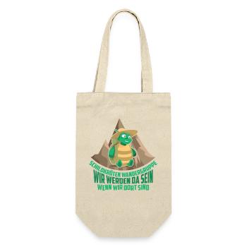 Schildkörten Wandergruppe Wander Bergsteiger - Geschenkbeutel für Flaschen - Natur - Vorne