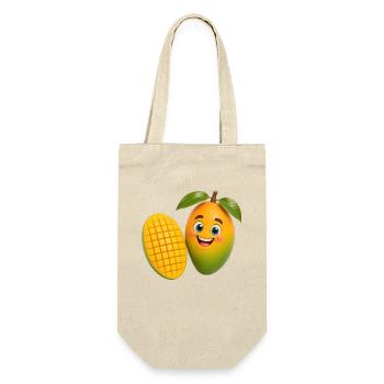 Cheerful Mango Mascot Fruit Fruit - Gift Bag for Bottles - nature - Front