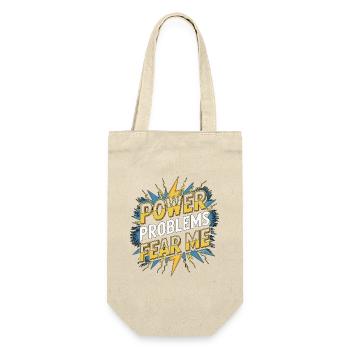 Master Electrician Power Problems Fear Electrical - Gift Bag for Bottles - nature - Front