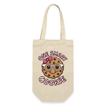 Un Cookie Intelligent - Cookie Intelligent avec des Lunettes - Sac à bouteille - nature - Devant