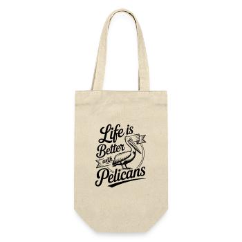 La vie est meilleure avec les pélicans - Sac à bouteille - nature - Devant