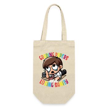 Corriger des copies et l’humour d’un professeur - Sac à bouteille - nature - Devant