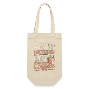 Master Electrician Before Electrical Coffee Lover - Gift Bag for Bottles - nature - Front
