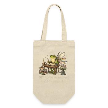 Grenouille Fée Cottagecore Écrivain Cadeau - Sac à bouteille - nature - Devant