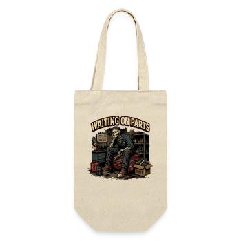 Mécanicien Humour Squelette Garage Cadeau - Sac à bouteille - nature - Devant