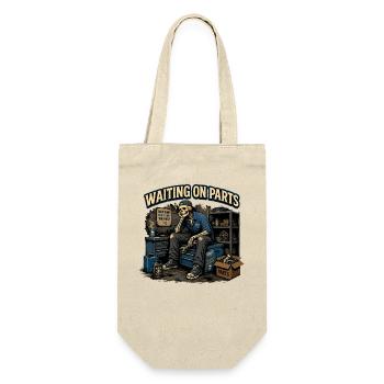 Mécanicien Humour Squelette Garage Cadeau - Sac à bouteille - nature - Devant