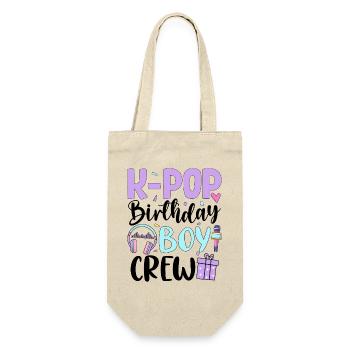 K Pop Birthday Boy Crew - Gift Bag for Bottles - nature - Front