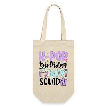 K Pop Birthday Boy Squad - Gift Bag for Bottles - nature - Front