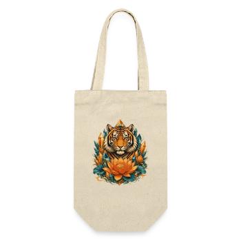 Tigre dans le lotus de cristal - Sac à bouteille - nature - Devant
