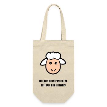 Ich bin kein Problem. Ich bin ein Hinweis. - Geschenkbeutel für Flaschen - Natur - Vorne