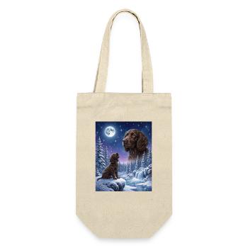 Hurlant au chien de la Lune American Water Spaniel - Sac à bouteille - nature - Devant