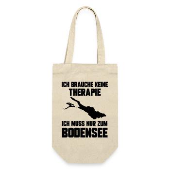 Ich brauche keine Therapie ich muss zum Bodensee - Geschenkbeutel für Flaschen - Natur - Vorne