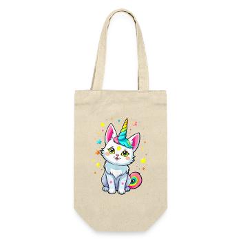 Chat Licorne ArcEnCiel Etoiles - Sac à bouteille - nature - Devant