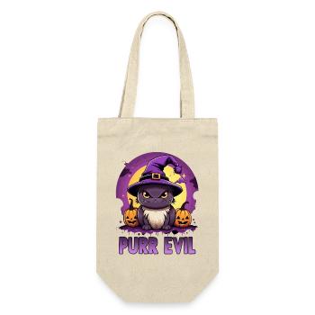 Kawaii Chibi Katze Halloween Motiv | Anime Manga  - Geschenkbeutel für Flaschen - Natur - Vorne