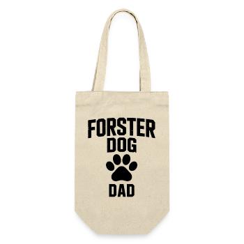 Papa de chien en famille d’accueil - Cadeau adopté par un chien - Sac à bouteille - nature - Devant