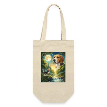 Howling to the Moon Meme Dog Beagle - Gift Bag for Bottles - nature - Front
