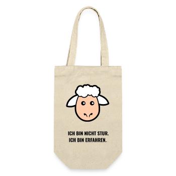 Ich bin nicht stur. Ich bin erfahren. - Geschenkbeutel für Flaschen - Natur - Vorne
