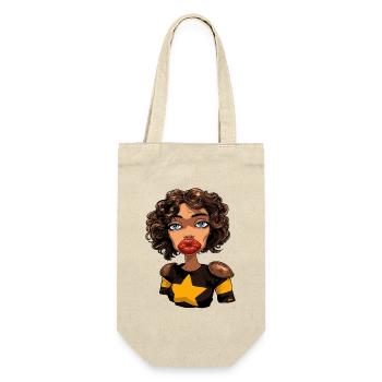 Star Hero Woman Dessin animé Pop Art - Sac à bouteille - nature - Devant