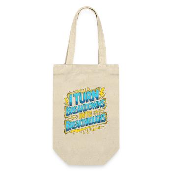 Industrial Electrician I Turn Breakdowns Repair - Gift Bag for Bottles - nature - Front