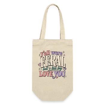 Lehrerin Spruch Humor Schule Geschenkidee - Geschenkbeutel für Flaschen - Natur - Vorne