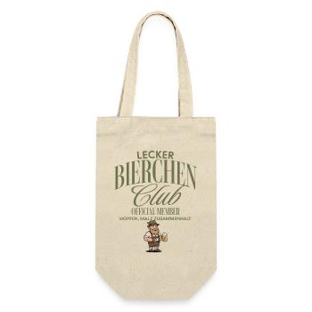 Lecker Bierchen Club - Geschenkbeutel für Flaschen - Natur - Vorne