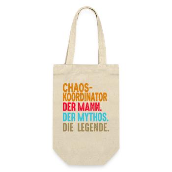 Chaos Koordinator der Mann der Mythos die Legende - Geschenkbeutel für Flaschen - Natur - Vorne