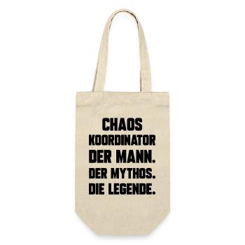Chaos Koordinator der Mann der Mythos die Legende - Geschenkbeutel für Flaschen - Natur - Vorne