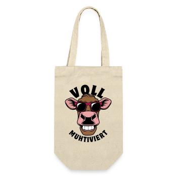 Vache entièrement moto avec des lunettes de soleil - Sac à bouteille - nature - Devant