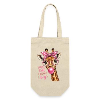 Stand Tall Dream Big Giraffe Shirt - Geschenkbeutel für Flaschen - Natur - Vorne