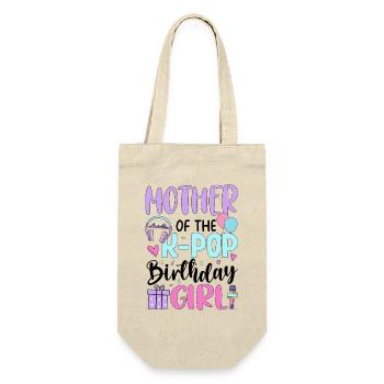 Mother of The K-Pop Birthday Girl - Geschenkbeutel für Flaschen - Natur - Vorne