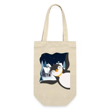 Pingouin mignon - Cadeau pour l’amoureux des manchots - Sac à bouteille - nature - Devant