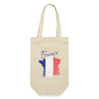 France Pinselflagge Kunst - Geschenkbeutel für Flaschen - Natur - Vorne