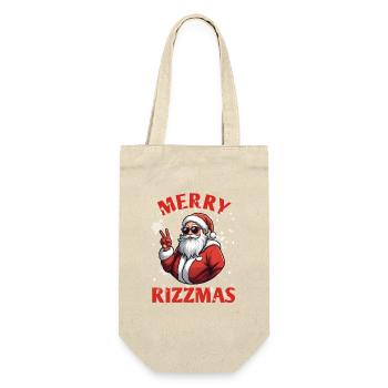 Merry Rizzmas Funny Santa Christmas Gift - Gift Bag for Bottles - nature - Front