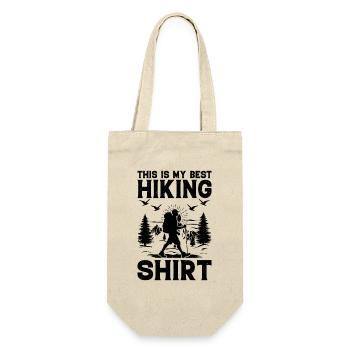 This is my best Hiking Shirt Outdoor Hiking - Geschenkbeutel für Flaschen - Natur - Vorne