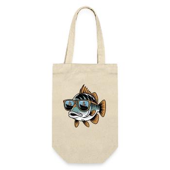 Poisson cool avec lunettes de soleil miroir du pêcheur - Sac à bouteille - nature - Devant
