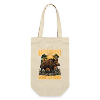 Nachtjagd Schweineboar Sonnenuntergang - Geschenkbeutel für Flaschen - Natur - Vorne