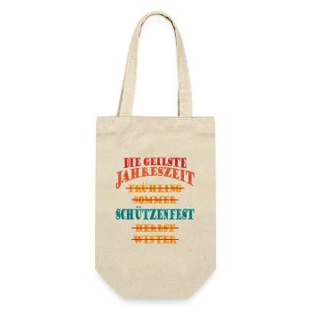 Gekreuzte Jahreszeiten Typo-Print - Geschenkbeutel für Flaschen - Natur - Vorne