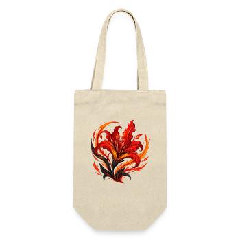 Flame Blossom – Fiery Blossom Art - Gift Bag for Bottles - nature - Front