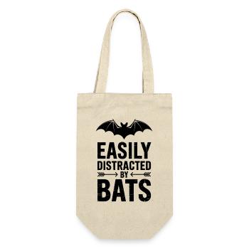 Cadeau amusant des chauves-souris sur les proverbes de chauve-souris - Sac à bouteille - nature - Devant