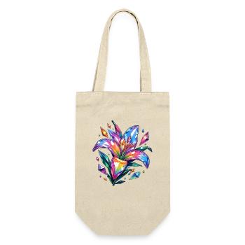 Fleur de cristal dans un jeu de couleurs - Sac à bouteille - nature - Devant