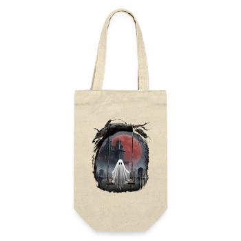 Fantôme d’Halloween, pleine lune, mystère gothique d’horreur - Sac à bouteille - nature - Devant
