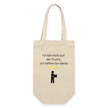 Lustiges Paketfahrer T-Shirt - Geschenkbeutel für Flaschen - Natur - Vorne