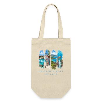 Voyage de vacances aux Îles Vierges britanniques – Motif plage et île des Caraïbes - Sac à bouteille - nature - Devant